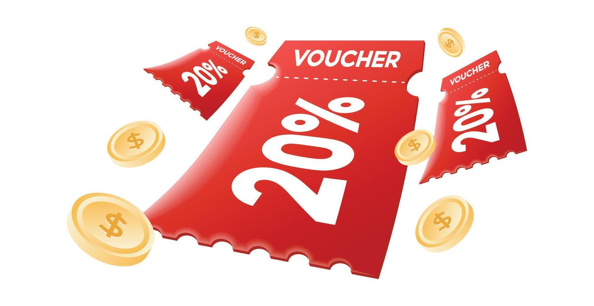 Voucher card cash back template design with coupon code promotion. vector