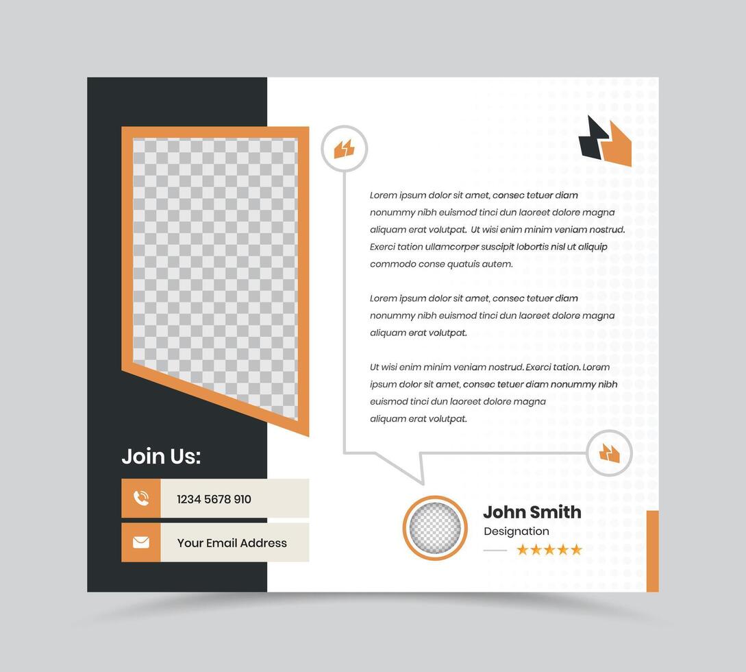 Simple customer feedback or client review social media post template design vector