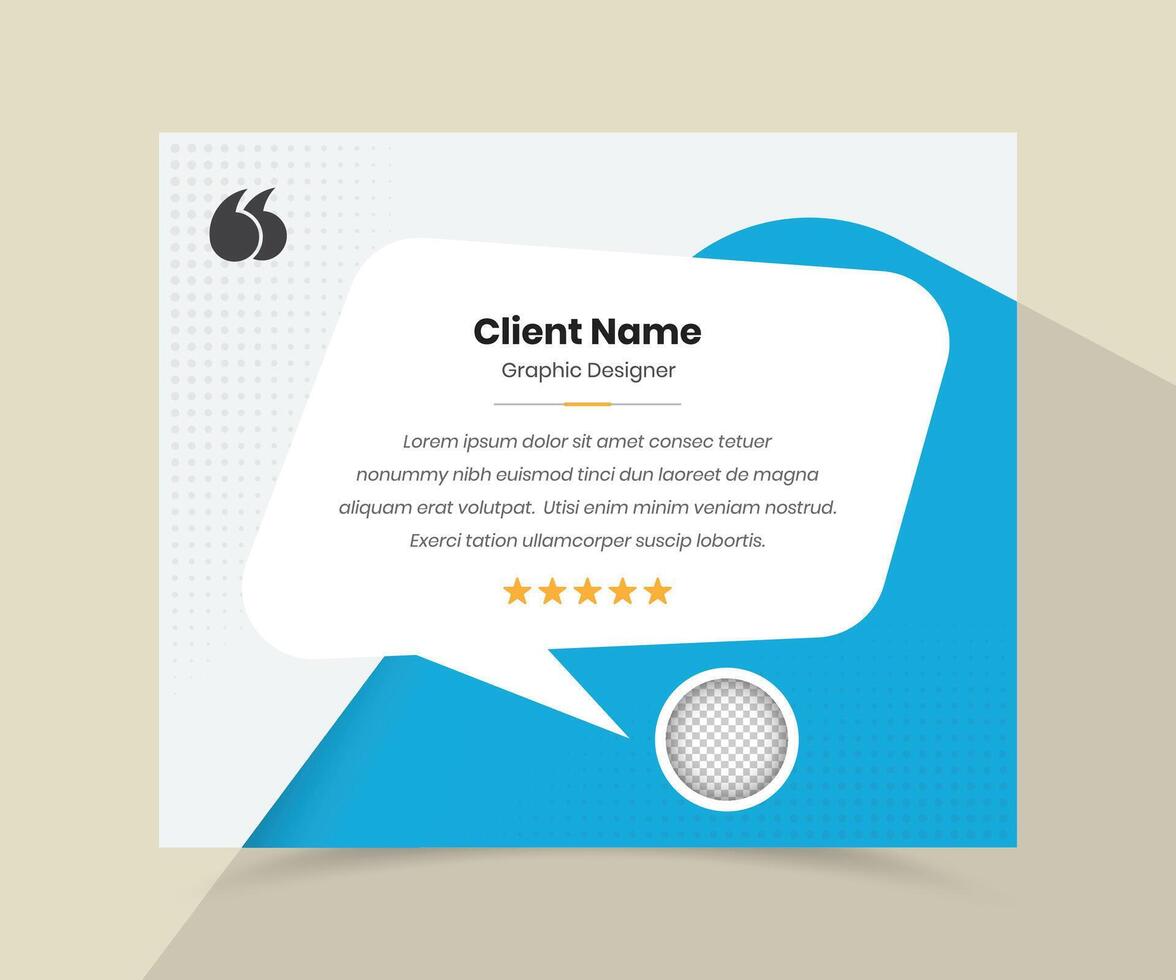 Client feedback or customer review social media testimonial post template design vector