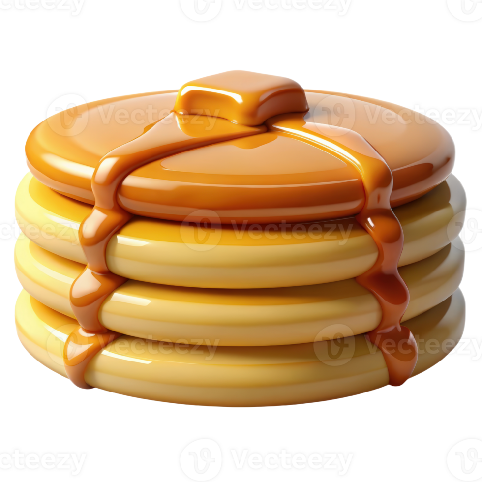 Pancakes with syrup and syrup on top png