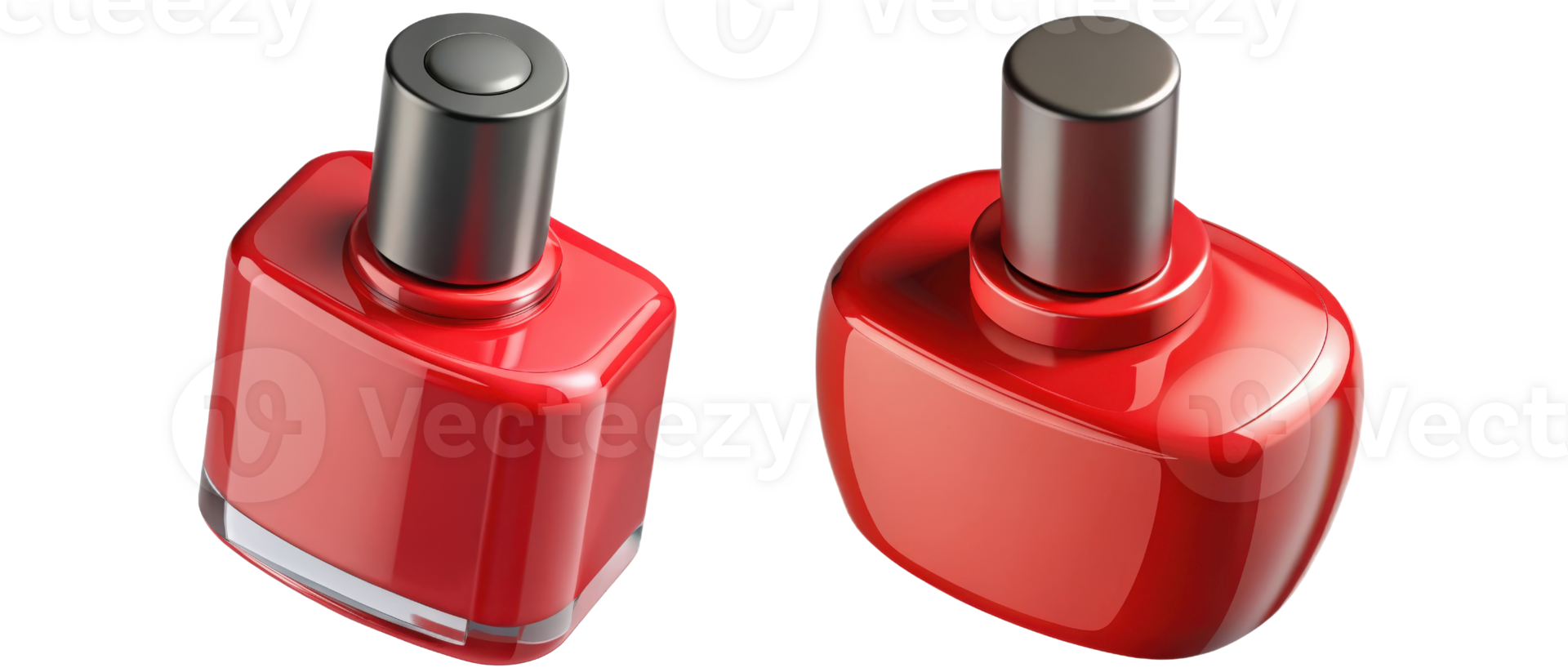 Two red bottles with a black lid png