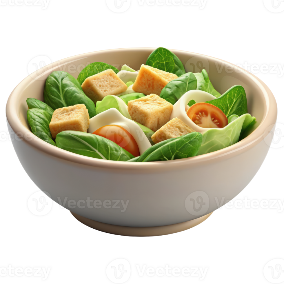 A bowl of salad with lettuce, tomatoes and cheese png
