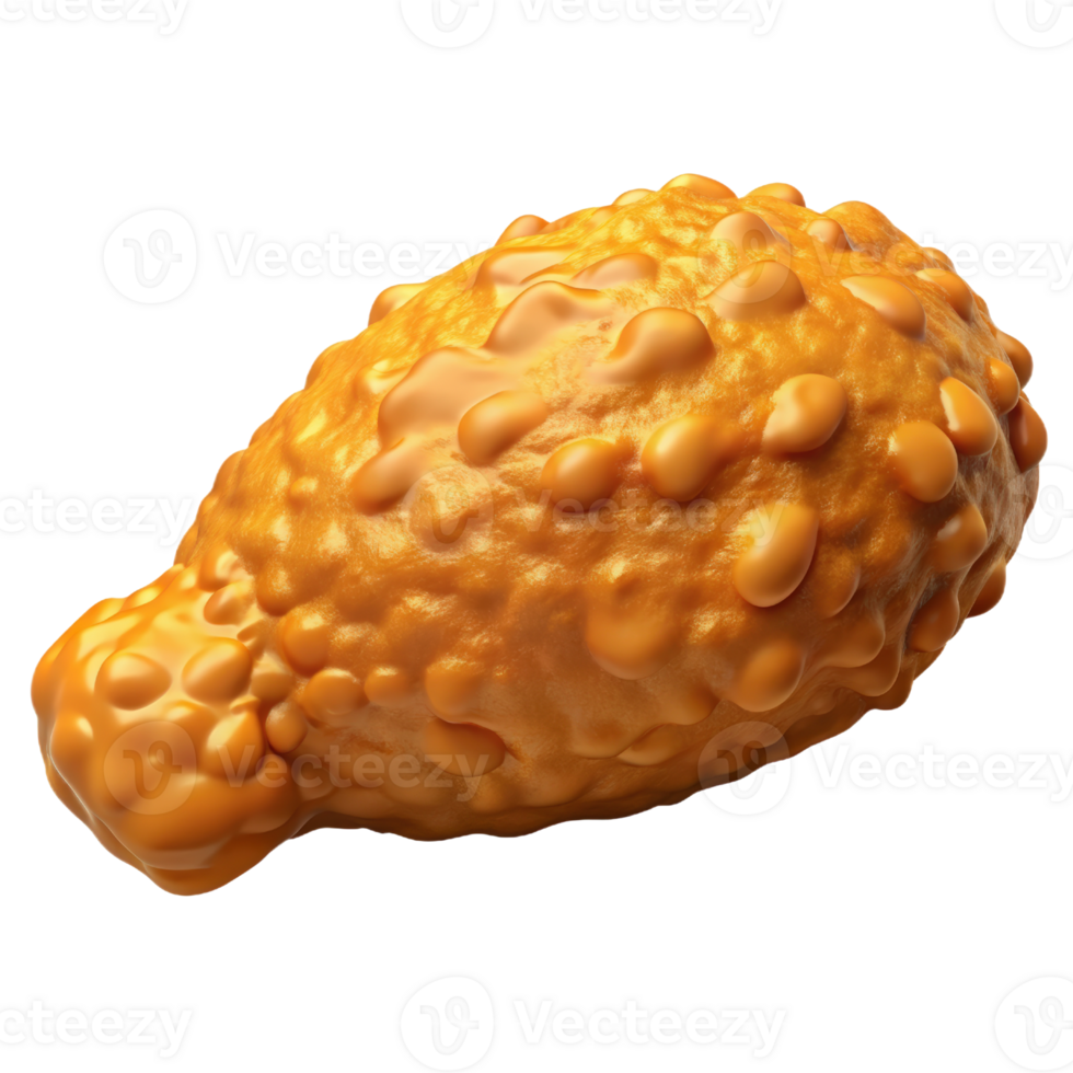 A large orange chicken with holes in it png