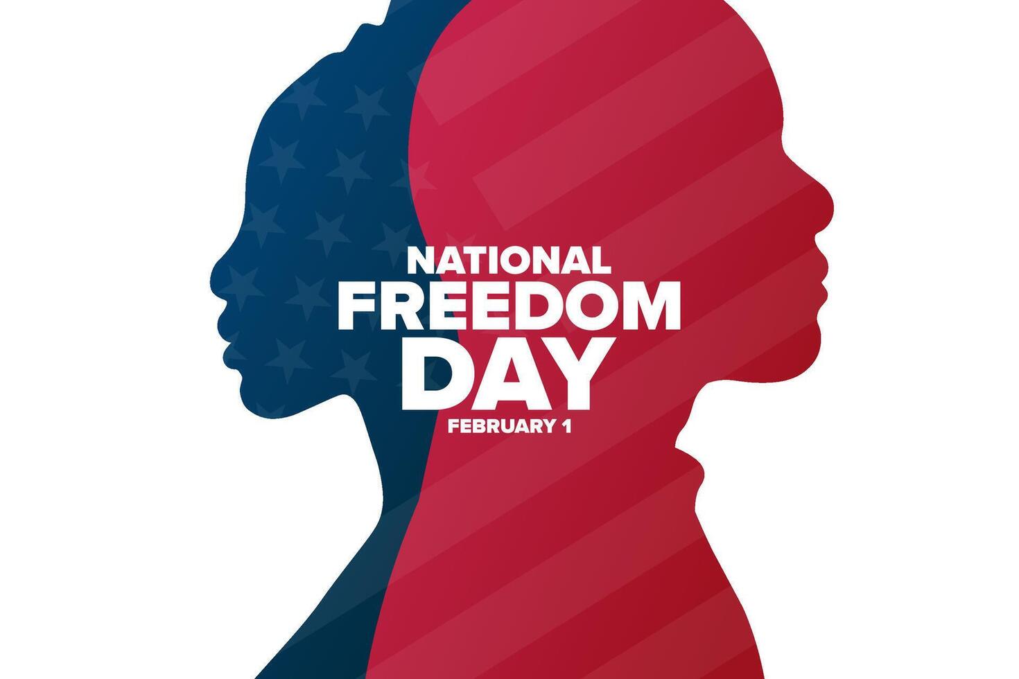 National Freedom Day. February 1. Holiday concept. Template for background, banner, card, poster with text. EPS10 illustration. vector
