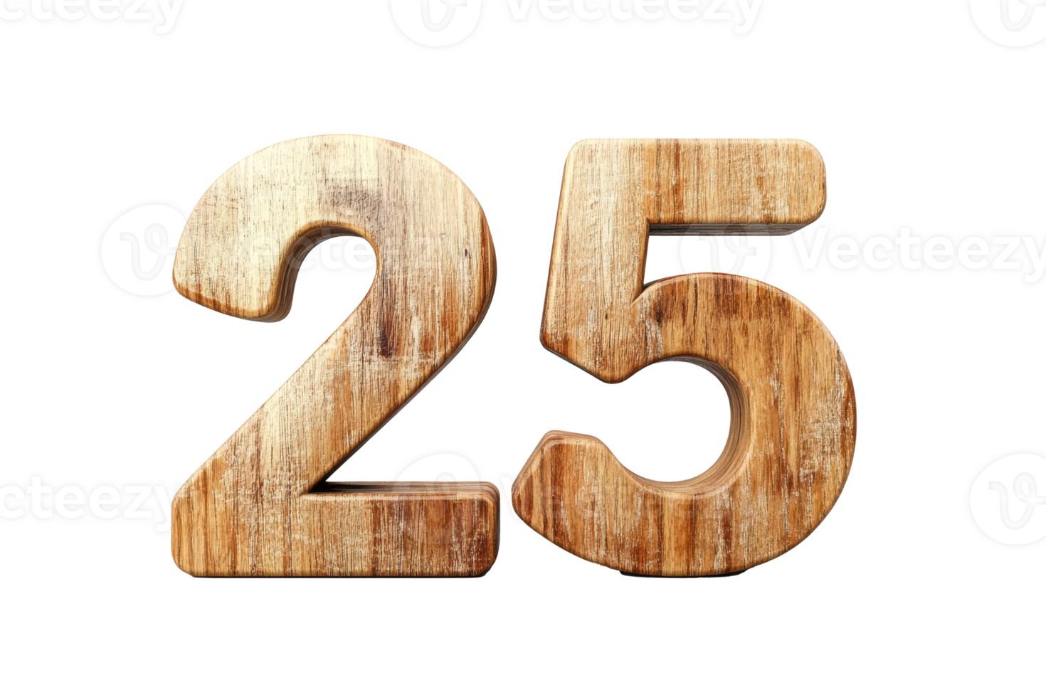 wooden number 25 56169065 PNG