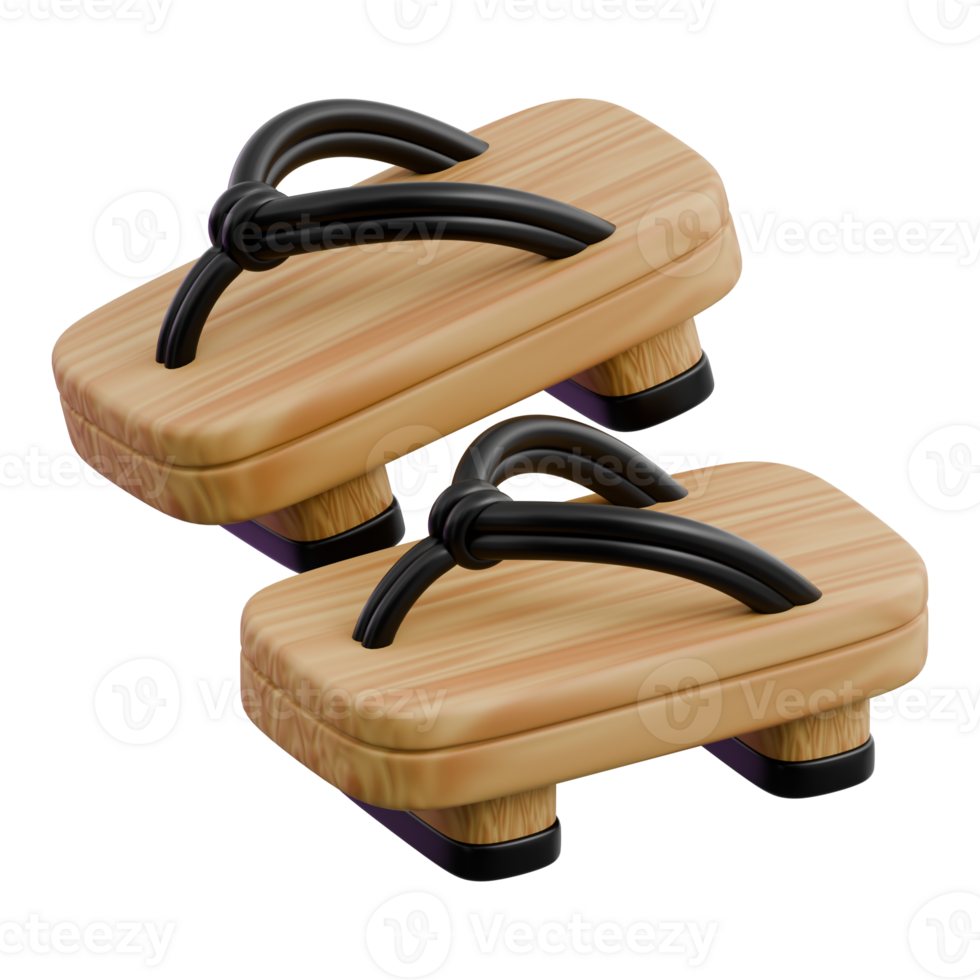 Traditional Geta Sandals png