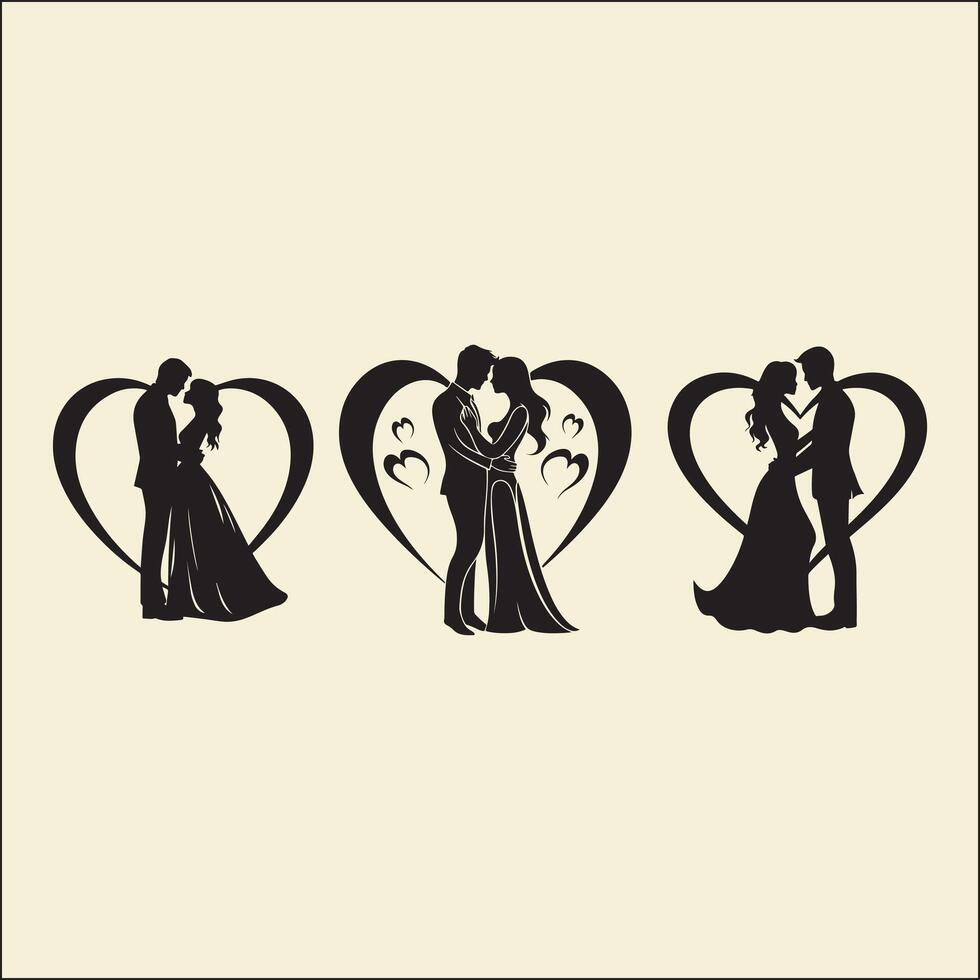 Love Icon Silhouette, Eternal Art vector