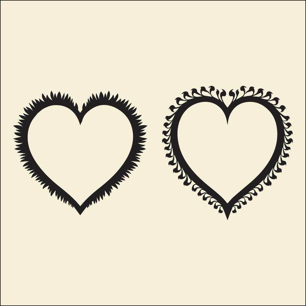 Frame Love, Heart Shape vector