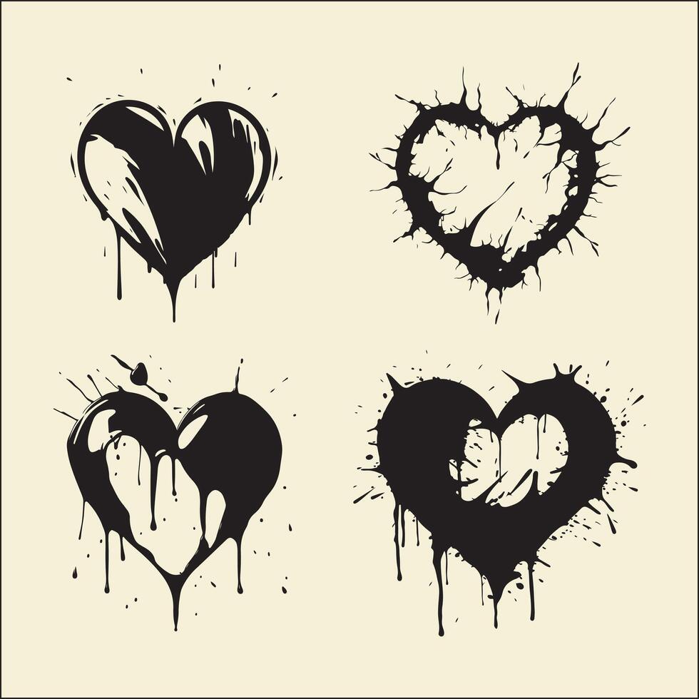 Broken Heart Silhouette, Heartache vector