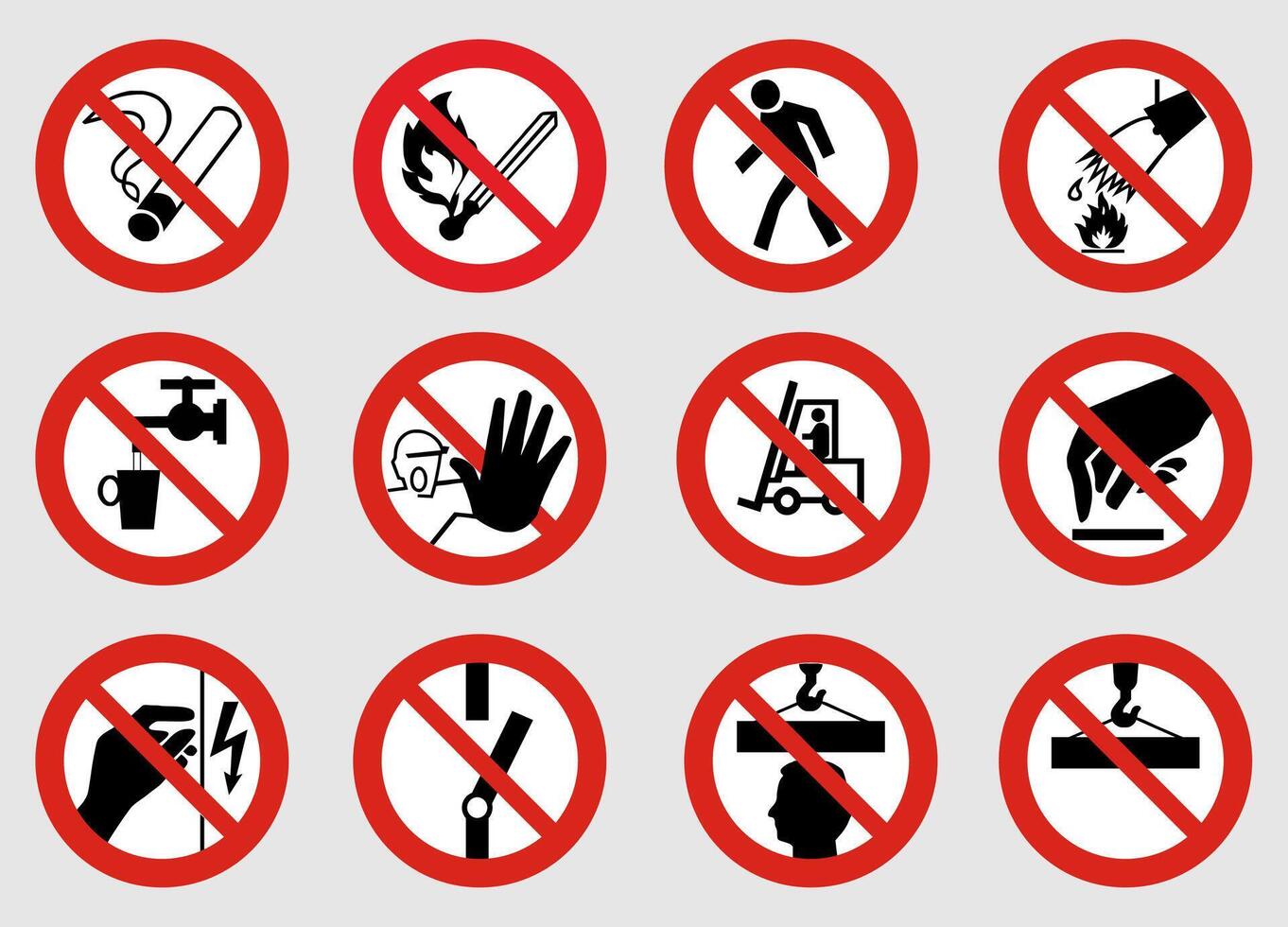 Set of forbidding signs vector