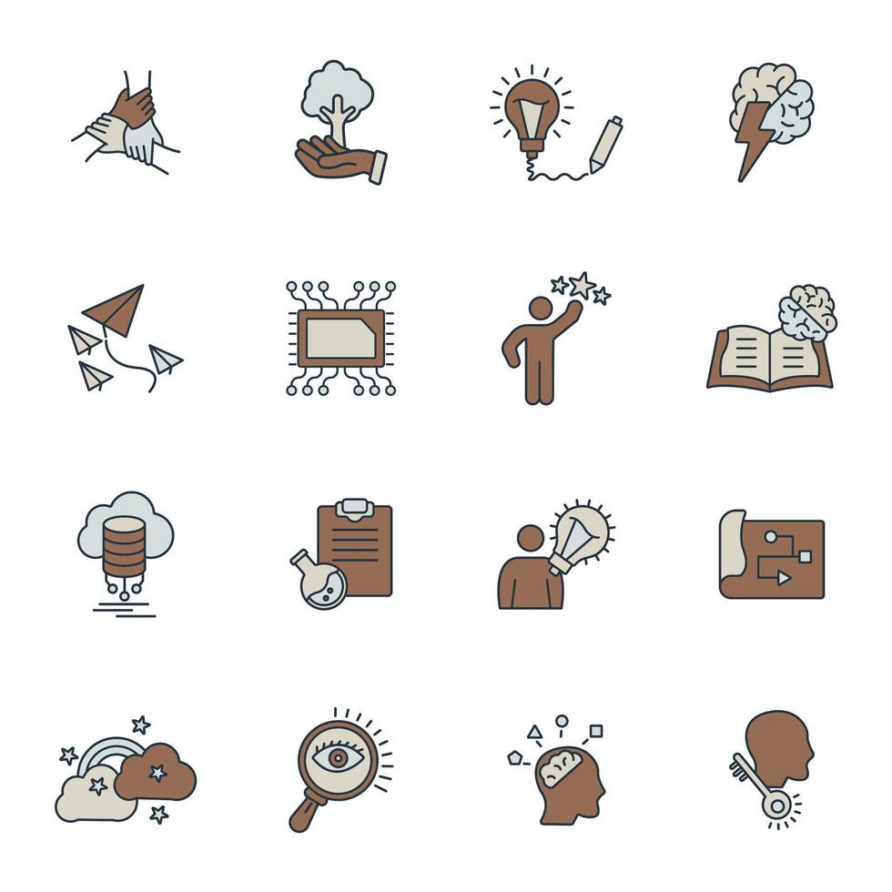 innovation flat icon with colours vector