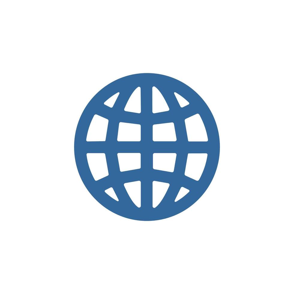 A globe icon on a white background vector