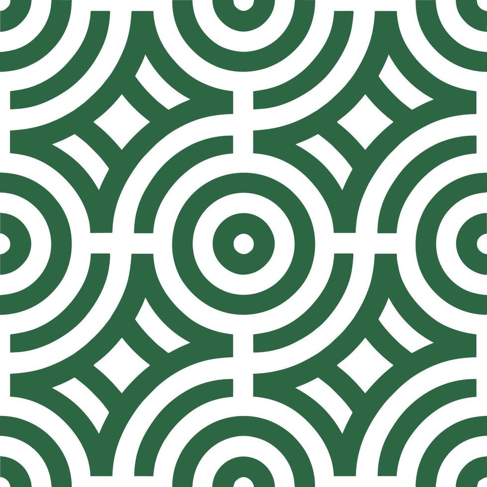 A green and white geometric pattern vector