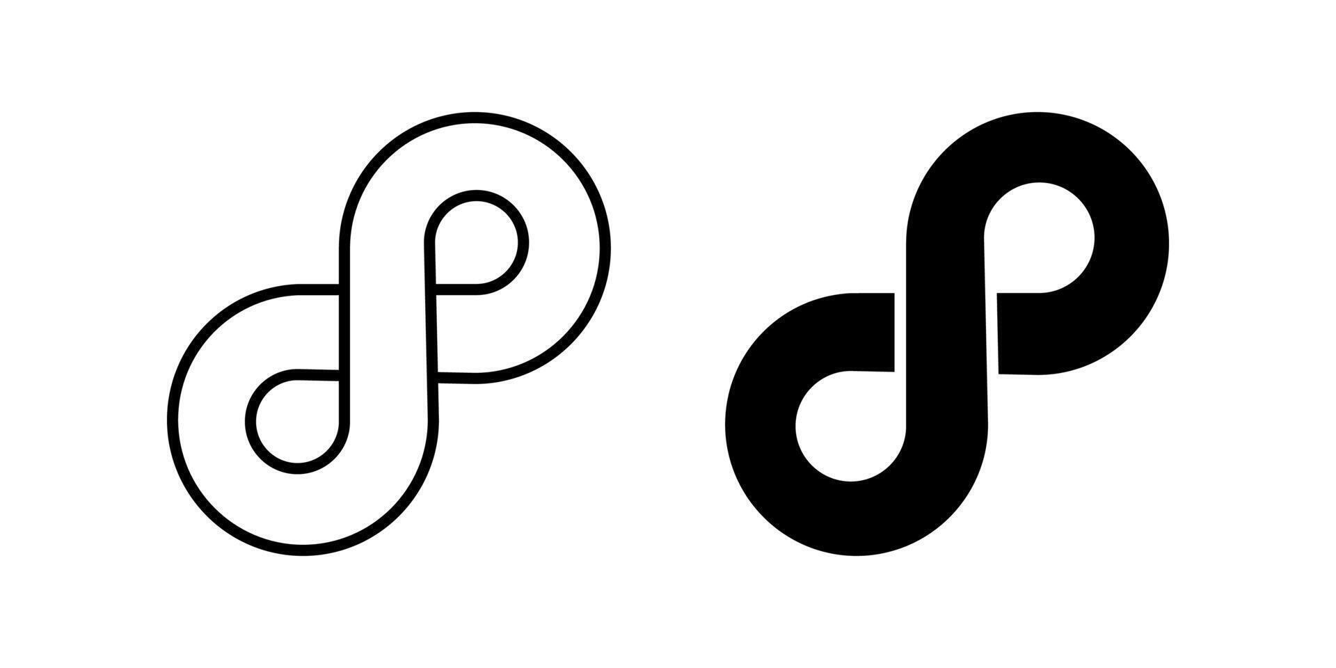 Infinity icons set. Infinity, eternity, infinite, endless, loop symbols. Unlimited infinity sign. for mobile concept and web design. illustration on white background vector