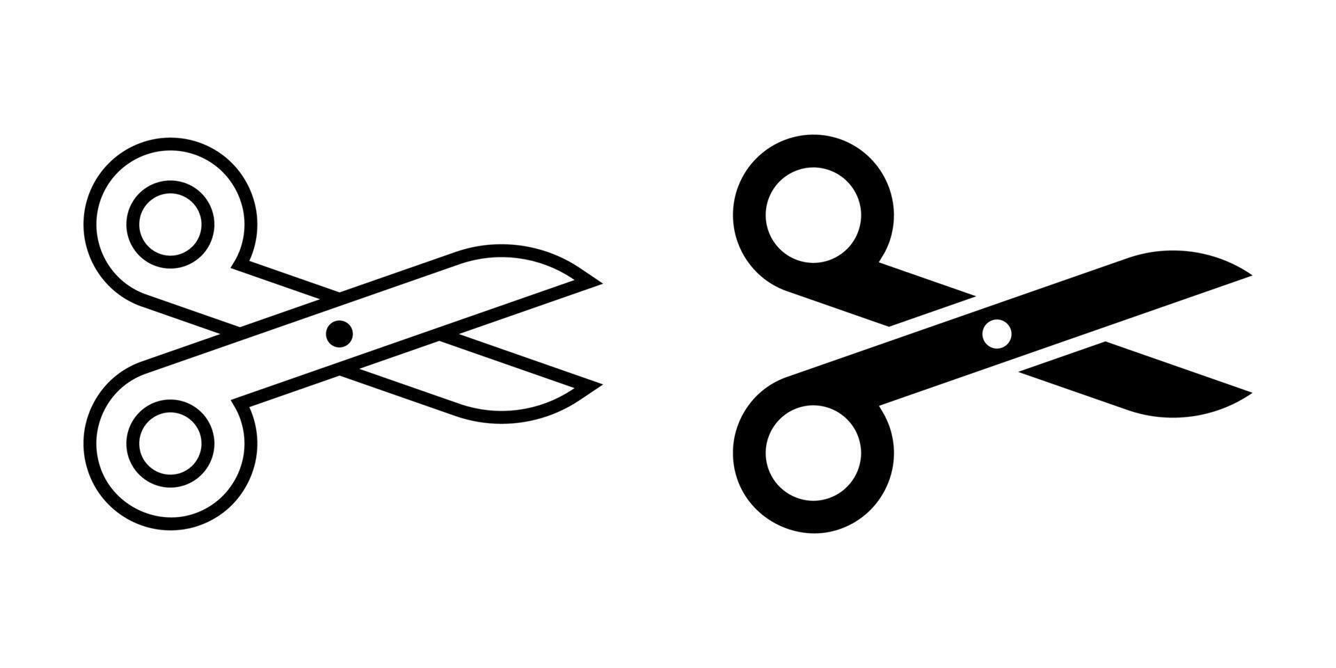 Scissors icons set. for mobile concept and web design on white background vector