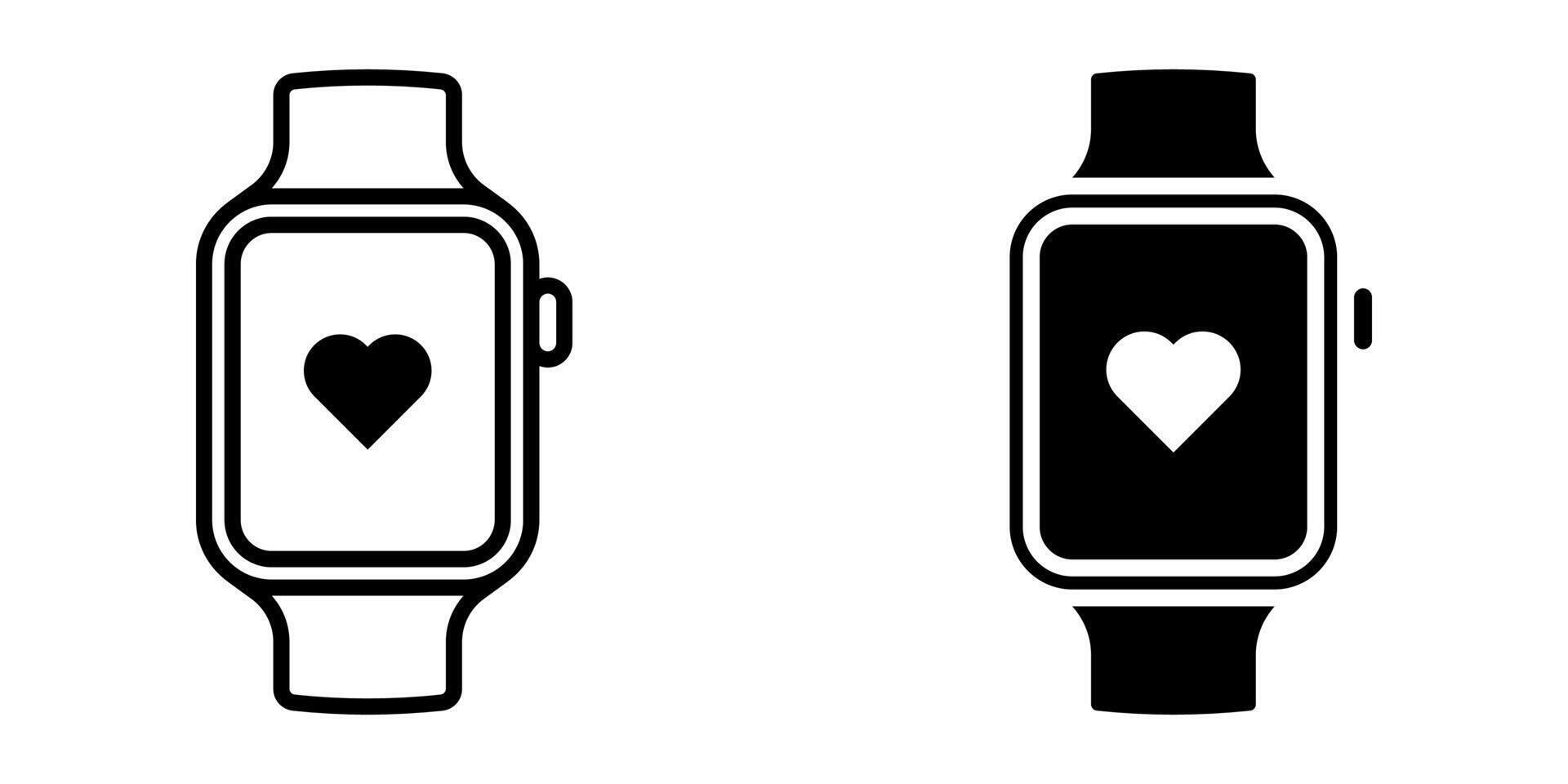 Smartwatch icons set. for mobile concept and web design on white background vector