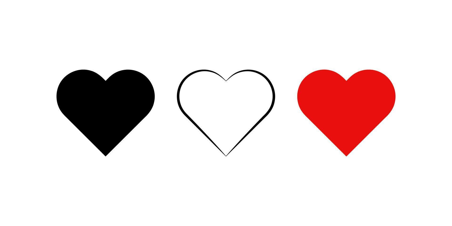 Love Heart icon set. for mobile concept and web design. illustration vector