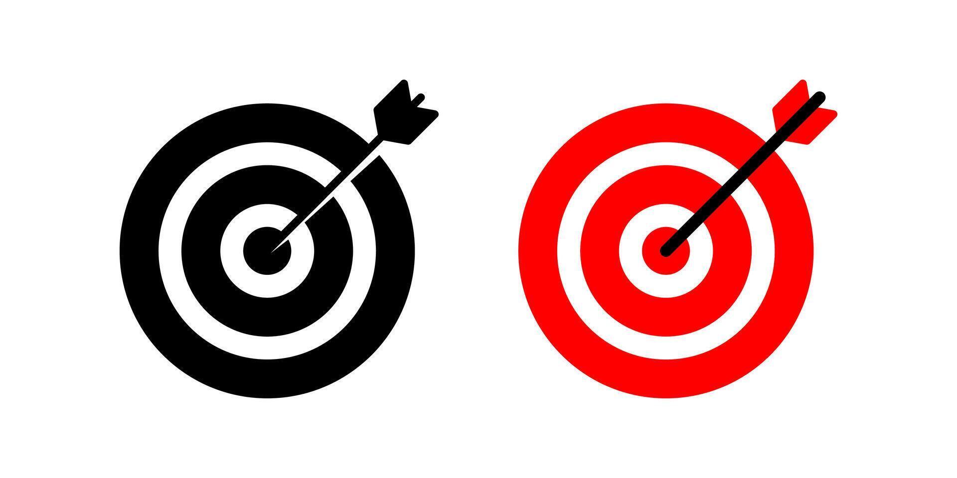 Target icon set. Dartboard Symbol. Goal sign. for mobile concept and web design. illustration on white background vector
