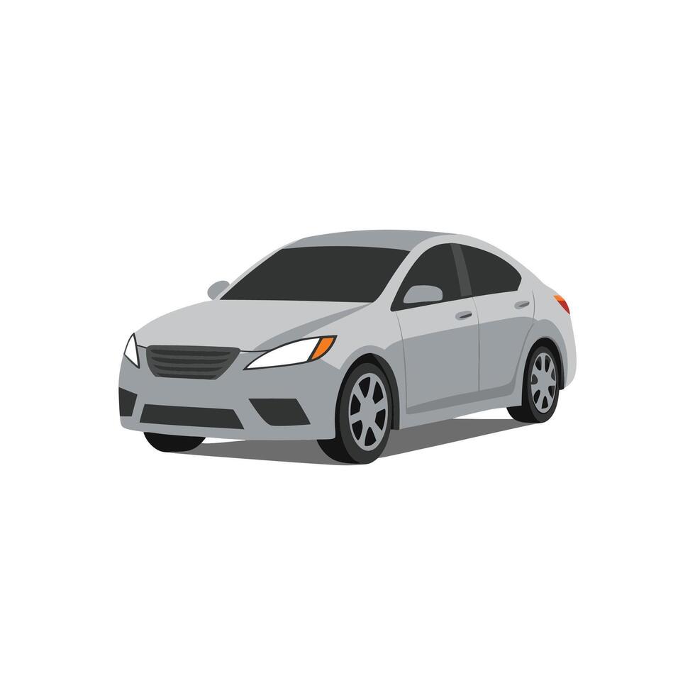 Dynamic Sedan Perspective View Illustration vector