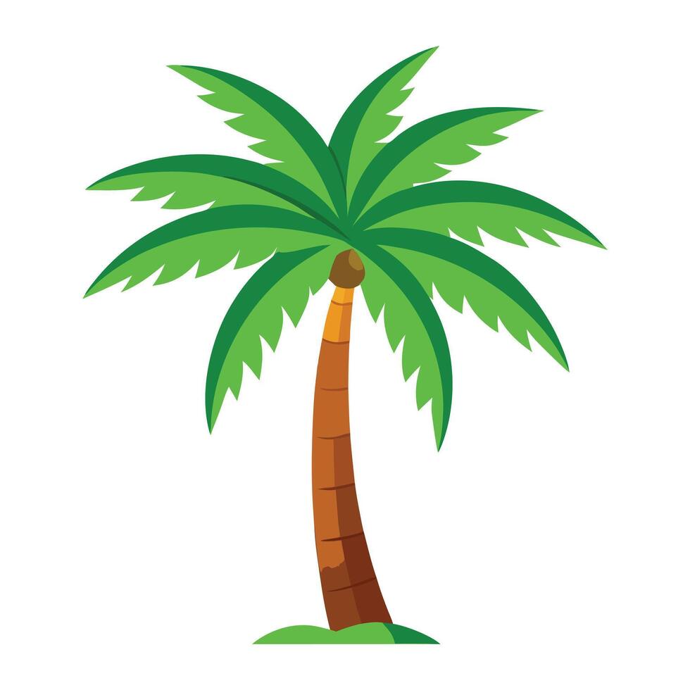 A palm tree illustration design on a white background vector