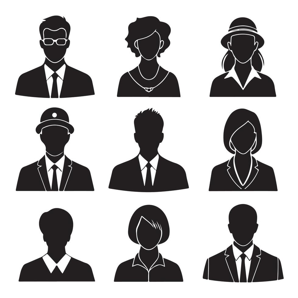 set of business people vector