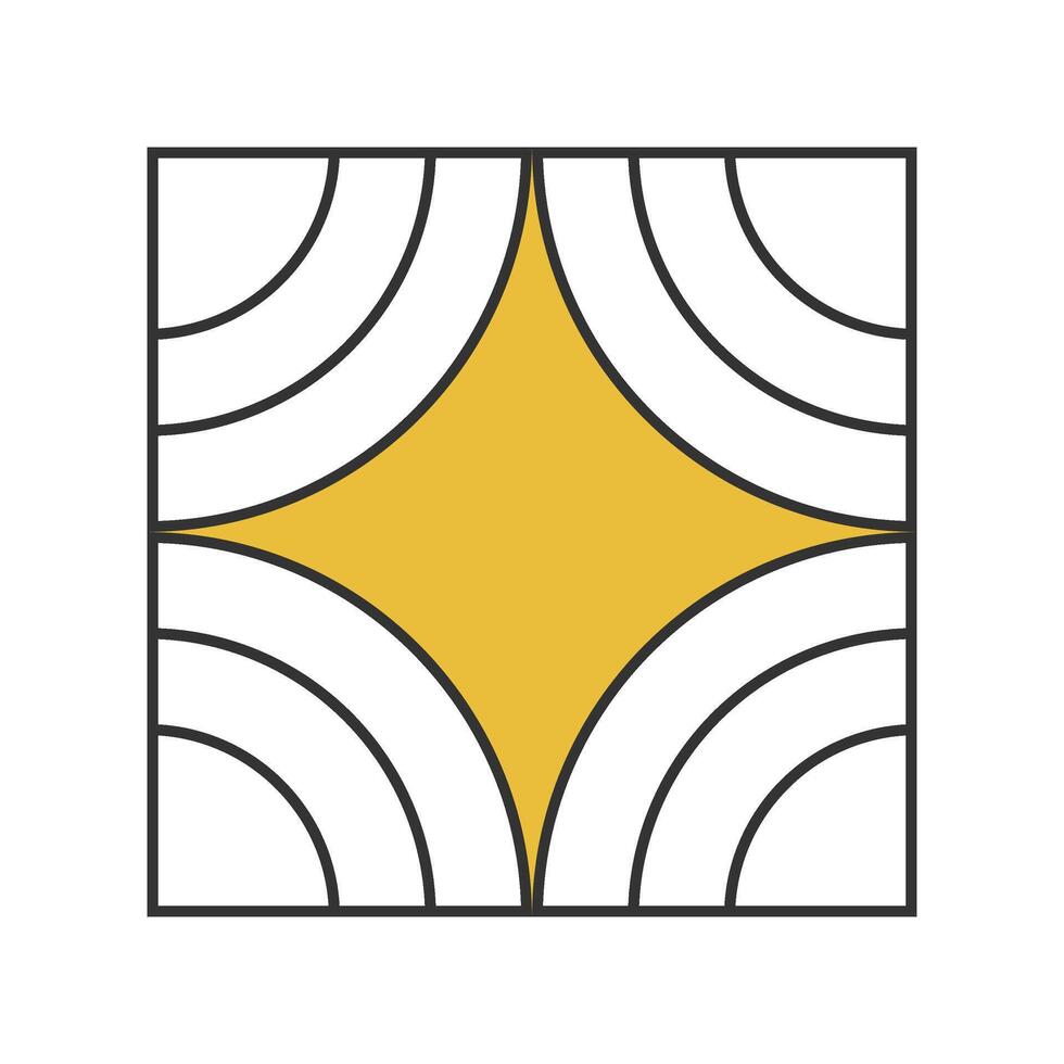 abstract Bauhaus shape element design vector