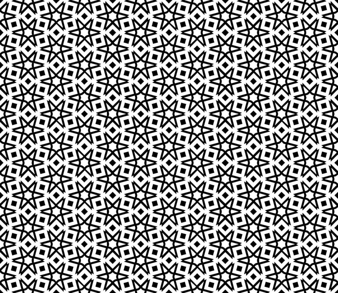 Black and white seamless arrangement with sophisticated ornamental details, combining grayscale motifs and intricate mosaic patterns in endless rhythm vector