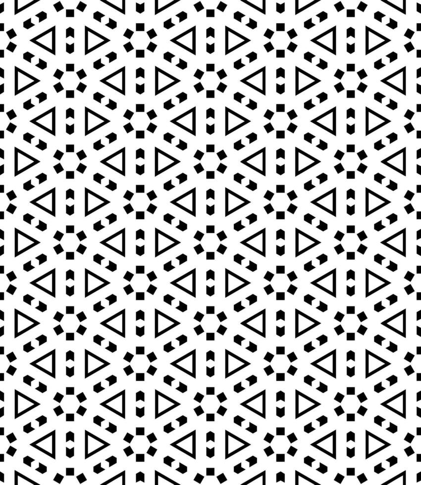 Grayscale geometric pattern with seamless transitions, combining sophisticated elements vector