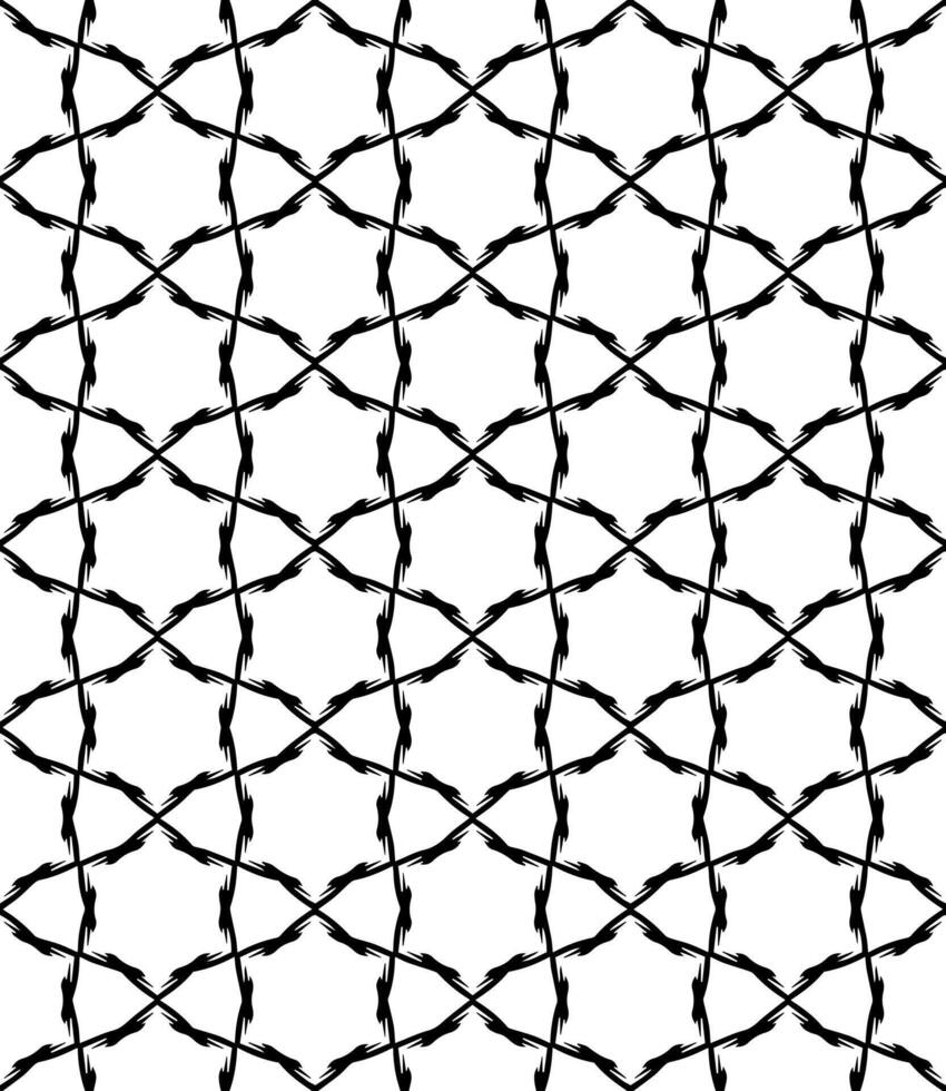 Grayscale mosaic composition with endless rhythm, combining sophisticated patterns vector