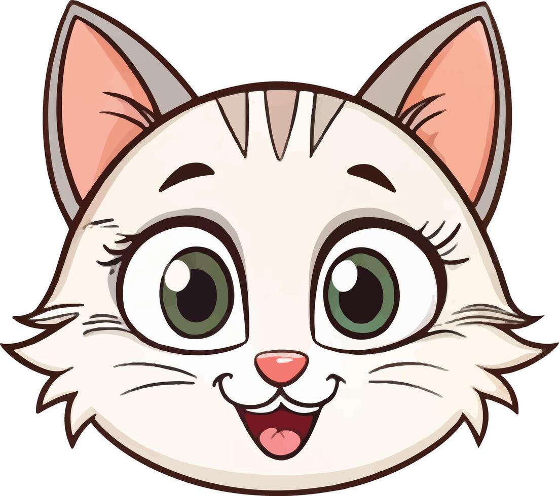Stylized Cat Head Design vector