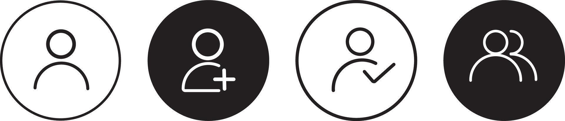 User profile icon set, Profile and people User Symbol, people icon. vector