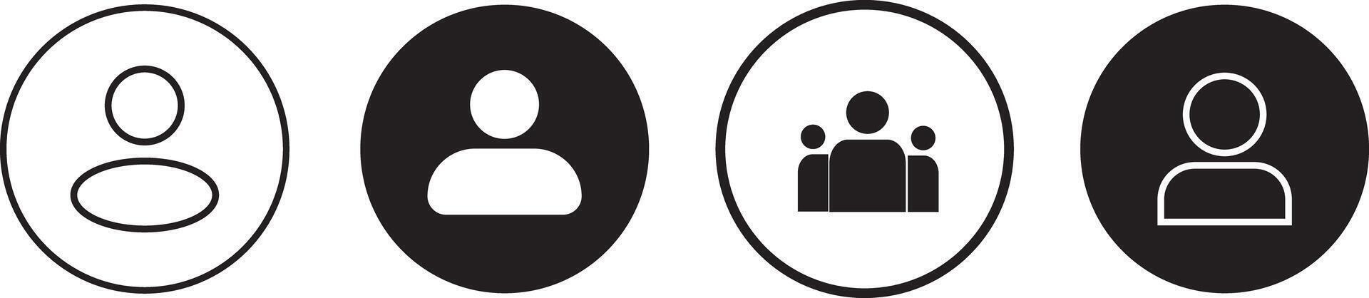 person icons for user profile or login buttons, Profile and people User Symbol, people icon. vector