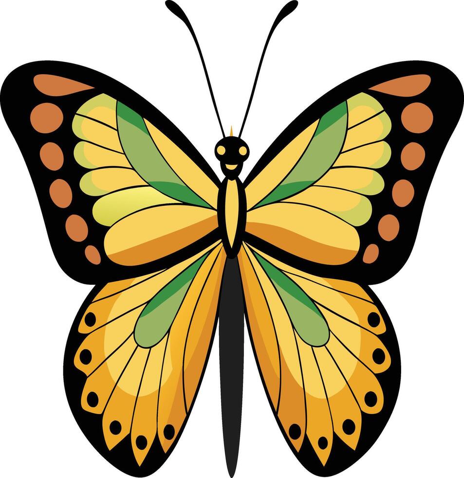 Minimalist Butterfly Art Illustration vector