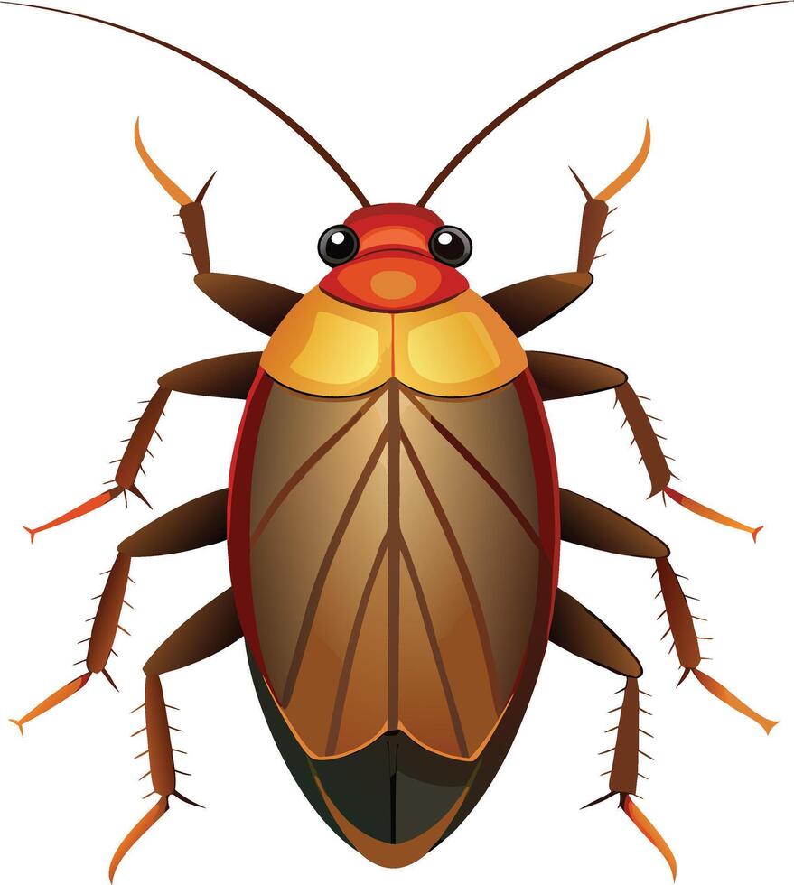 Minimalist Cockroach Silhouette vector
