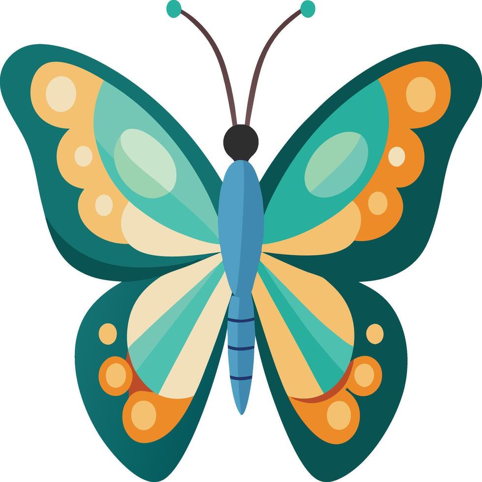 Vintage Butterfly art Illustration vector