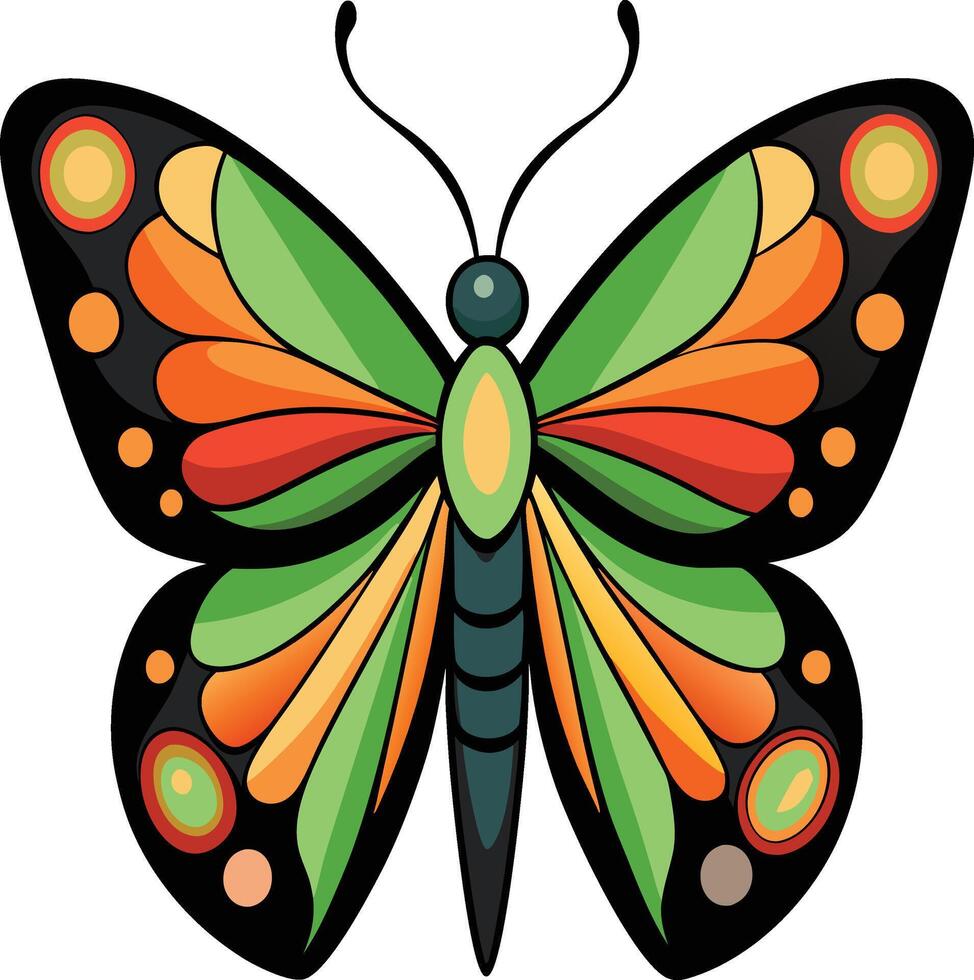 Elegant Butterfly Art Illustration vector