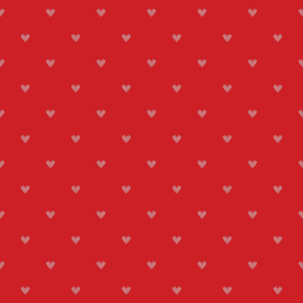 White mini heart seamless pattern on red background vector