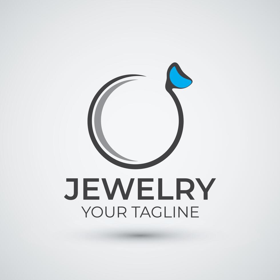 Flat ring logo icon design template vector