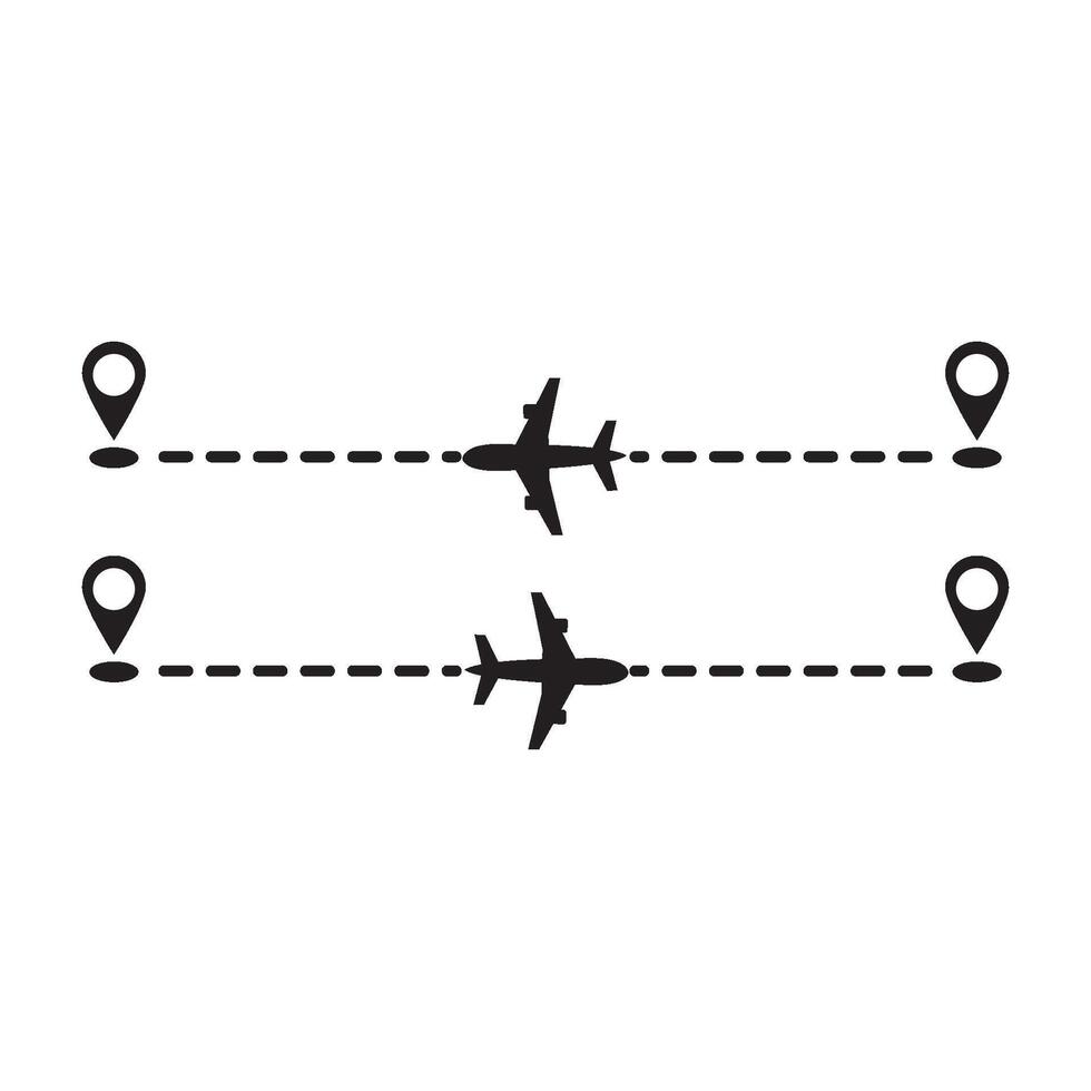 plane route icon illustration template design vector