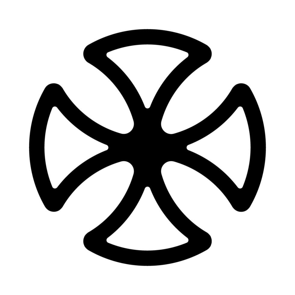 Modern Maltese cross icon symbol vector