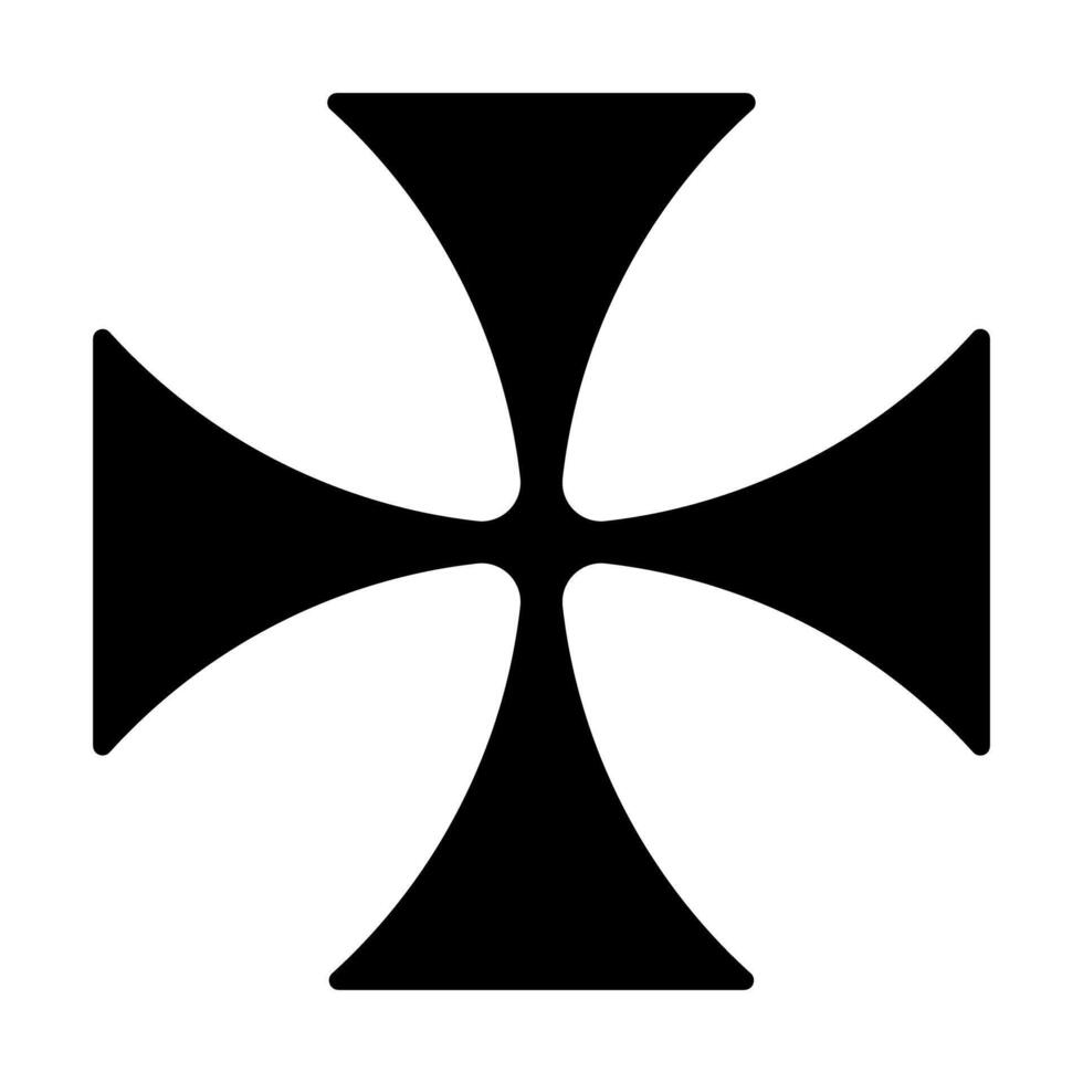 Maltese cross icon vector