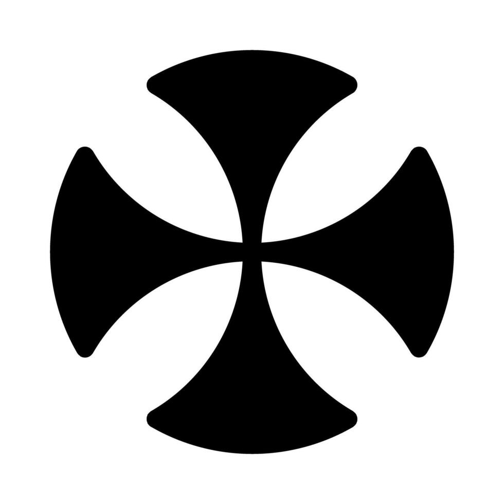 Modern Maltese cross icon vector