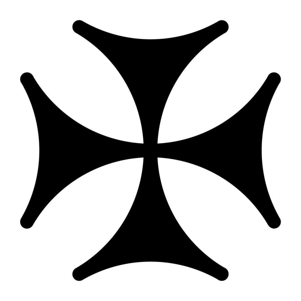 Maltese cross symbol vector