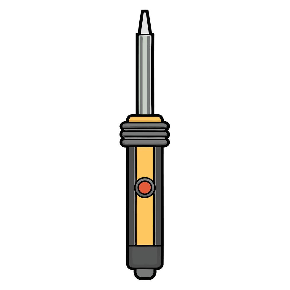 High-Quality Electric Soldering Iron Clipart Precision Tool Graphics vector