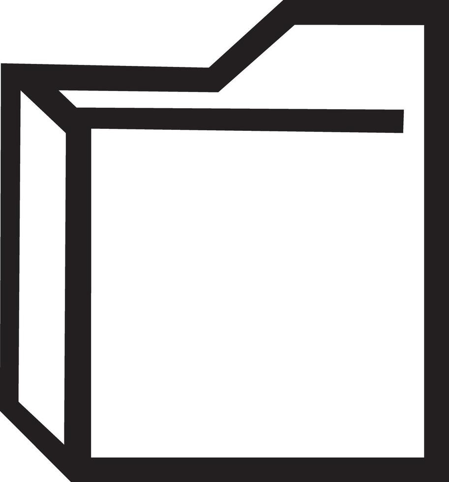 New blank document file icon Design Silhouette Art Illustration on a White Background vector