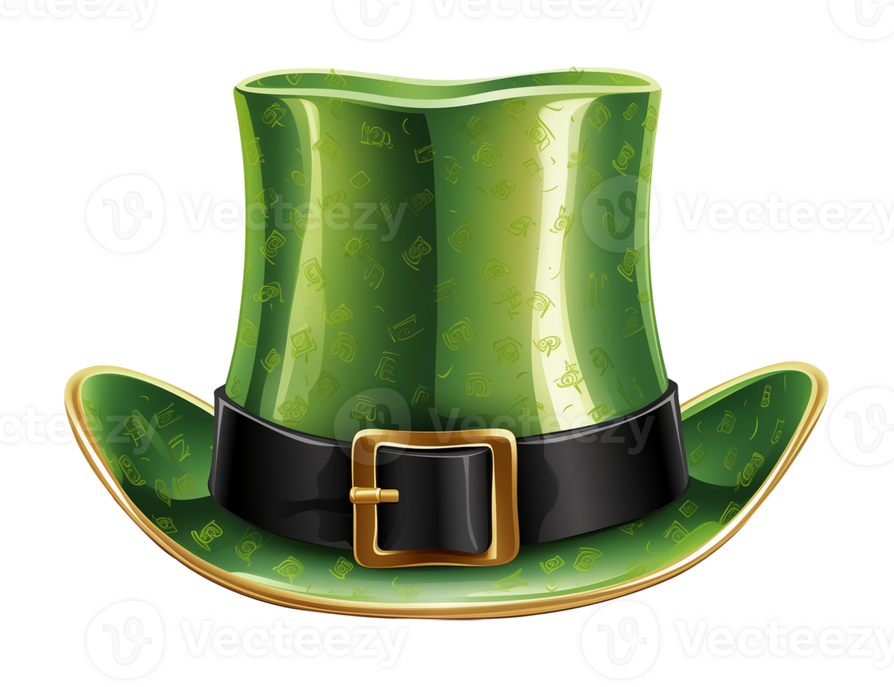 Leprechaun Hat Illustration Style Isolated on Transparent Background png