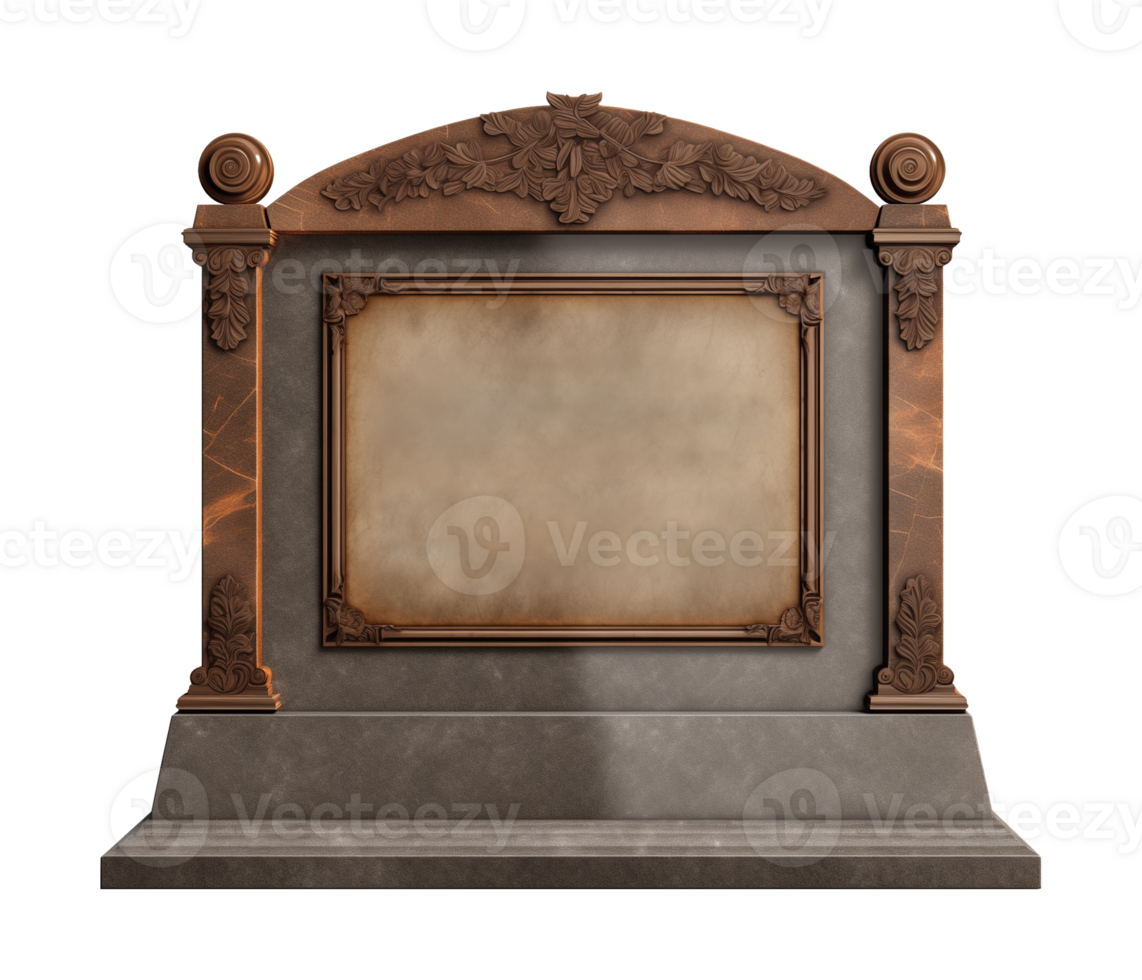 Blank Tombstone Isolated on Transparent Background png