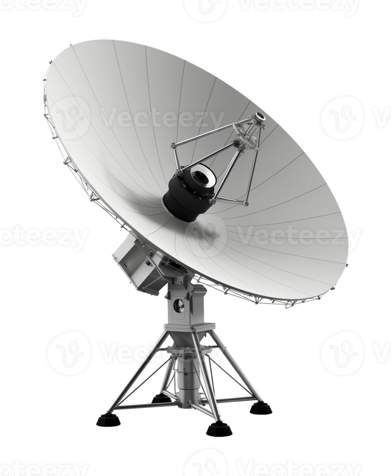 Satellite Dish for Radio Wave Isolated on Transparent Background png