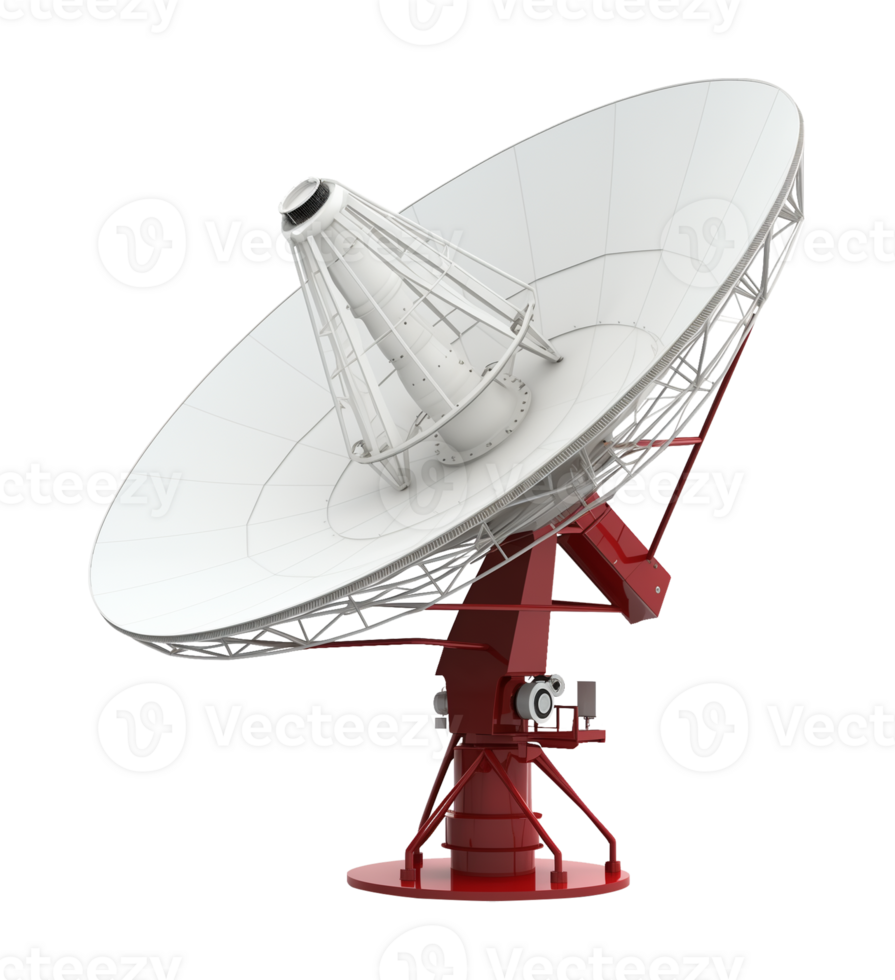 Satellite Dish Antenna Isolated on Transparent Background png