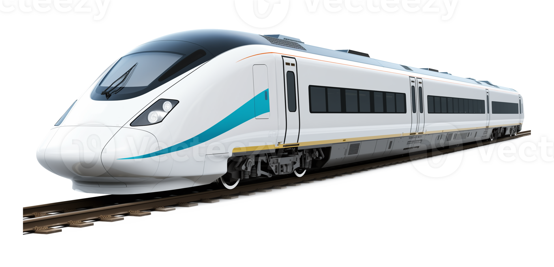 Modern Bullet Train Isolated on Transparent Background png